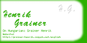 henrik grainer business card